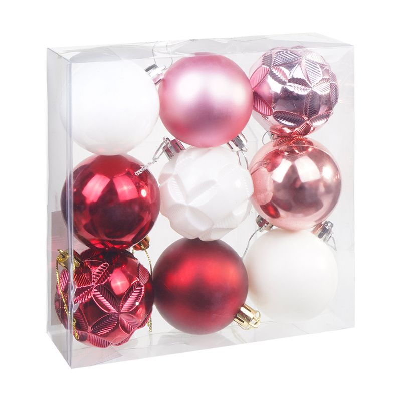 Ziemassvētku bumbas, 9 gab., Ø6cm