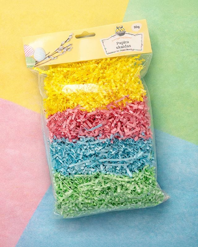 Krāsainas papīra skaidas, 50 g