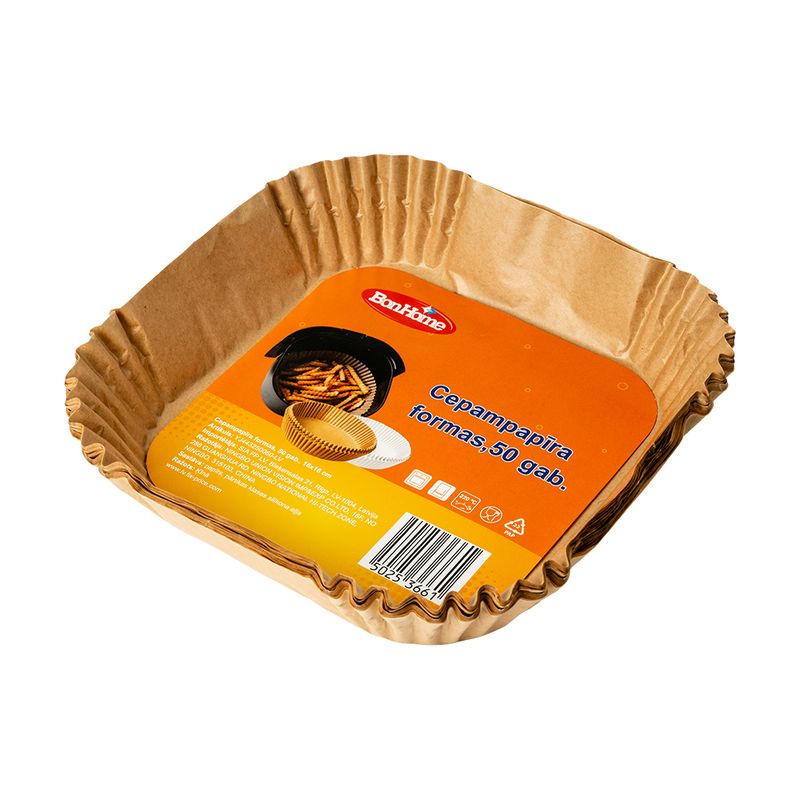 Kvadrātveida papīrs gaisa cepšanai, 50 gb