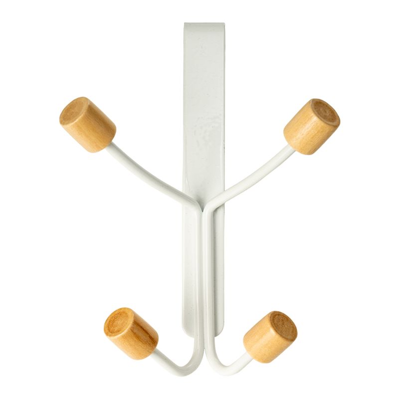 Uz durvīm piekarināms āķis, 4 atzari