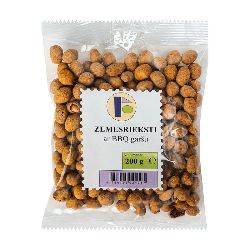 Zemesrieksti apvalkā ar BBQ garšu, 200 g