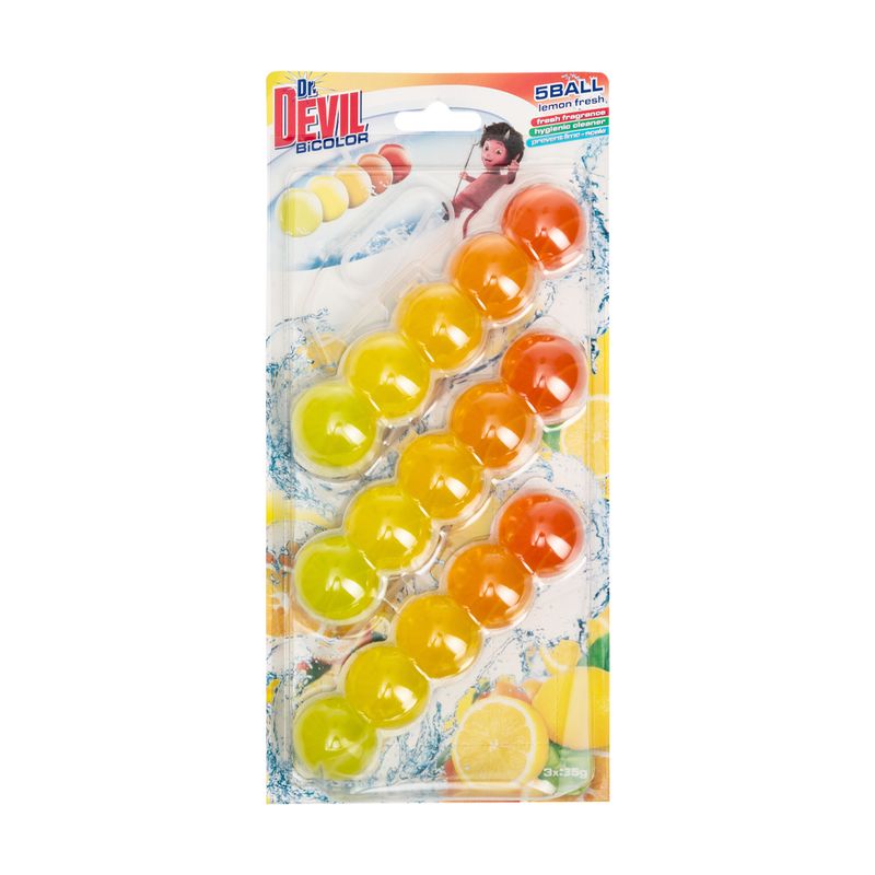 Tualetes bloks Dr.Devil BiCOLOR, 3 gab. x 35 g