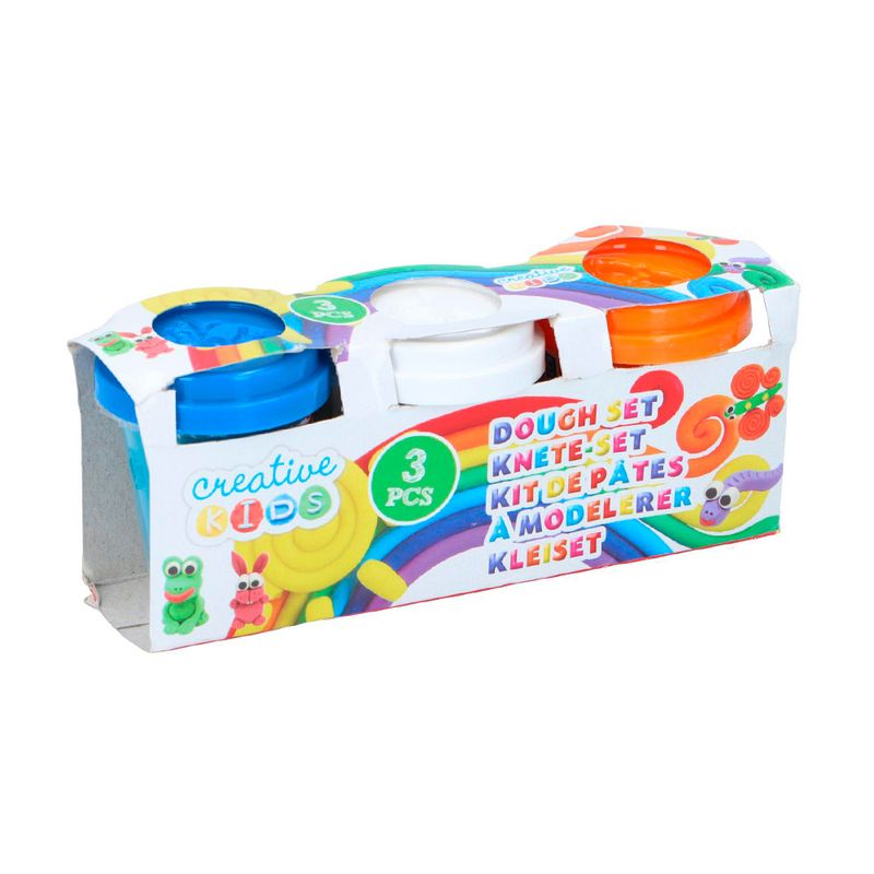 Veidošanas masa Creative kids, 3x55 gr, dažādas krāsas