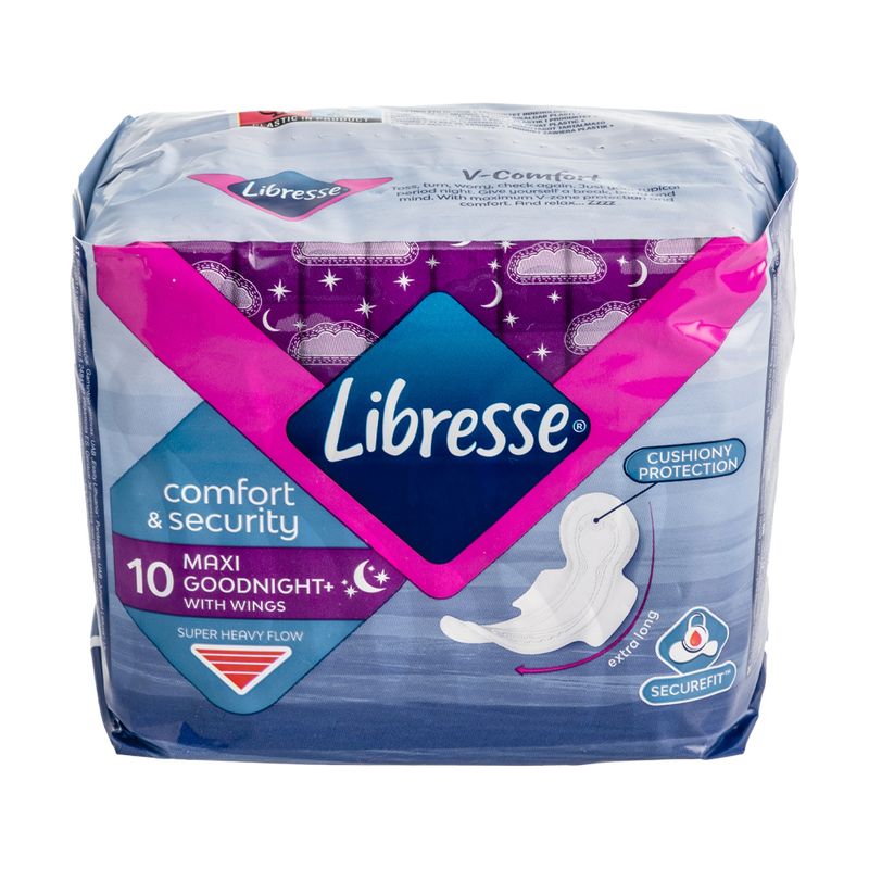 Higiēnas paketes Libresse Goodnight Maxi, 10 gab.