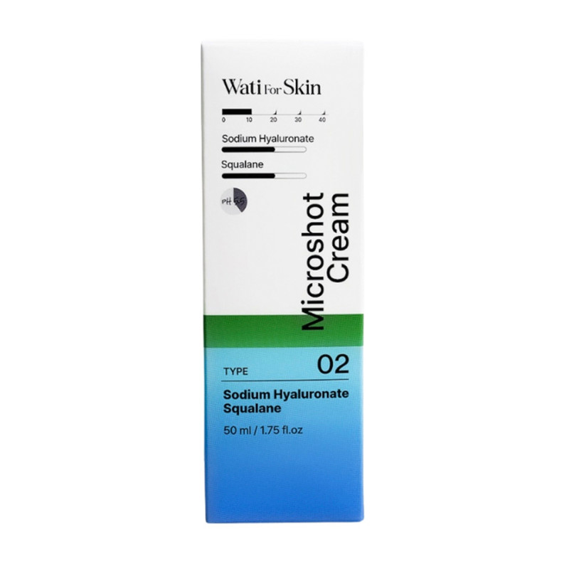 Mitrinošs sejas krēms WATI FOR SKIN Hyaluronic Squalane Microshot, 50 ml