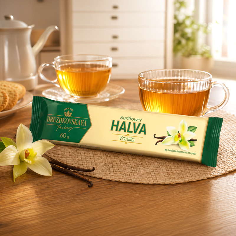 Saulespuķu halva ar vaniļas garšu, 60 g