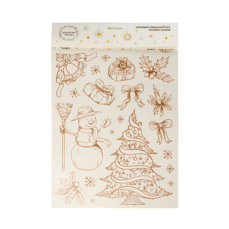 Ziemassvētku uzlīmes logiem, 42x30 cm