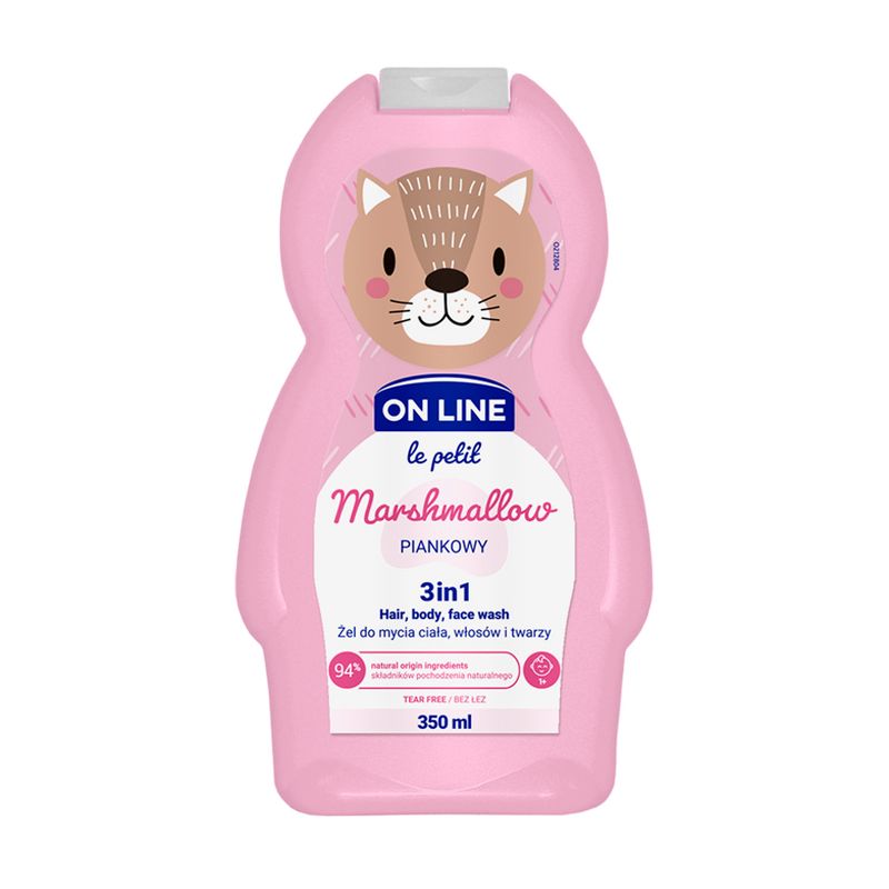 Bērnu dušas želeja - šampūns ON LINE 3in1, 350 ml