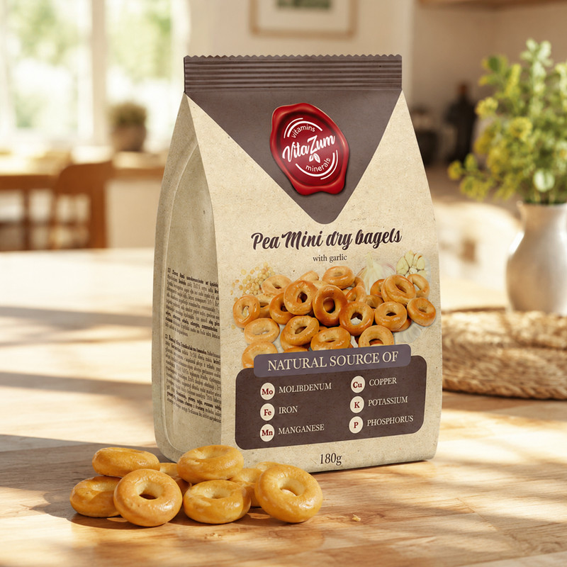 Zirņu Mini sausbaranciņas ar kiploķem VitaZum, 180 g