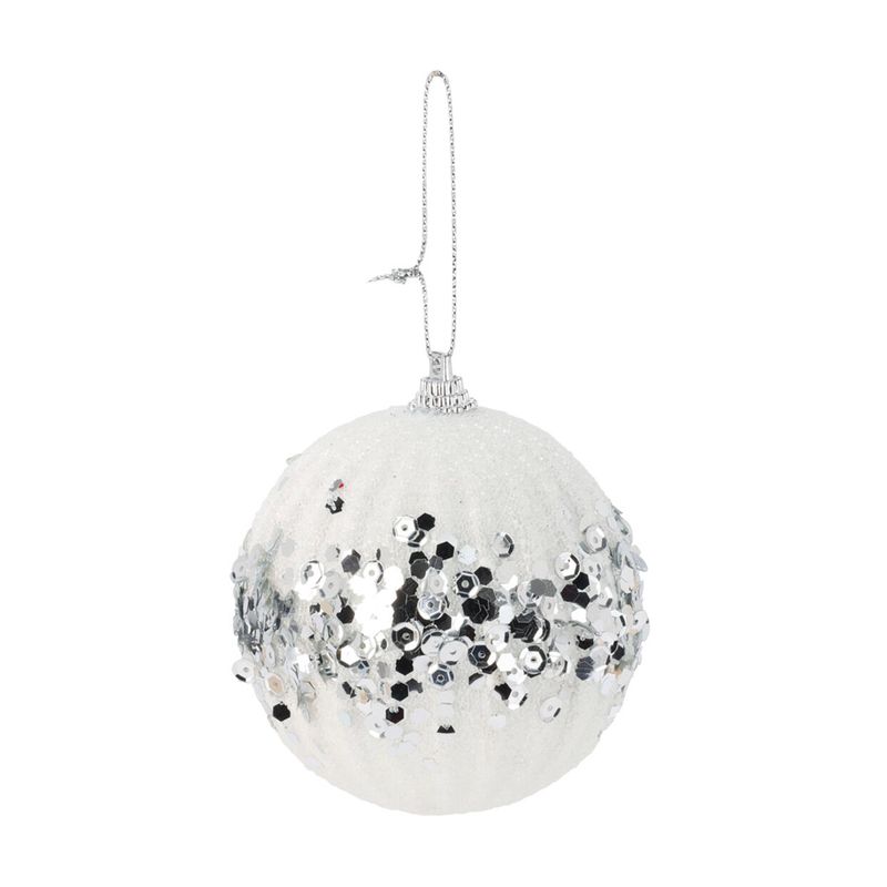 Ziemassvētku bumbiņa 80 mm ar fliteriem