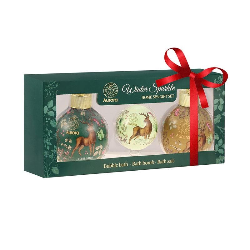 Dāvanu komplekts: vannas putas 300 ml, vannas sāls 300 g, vannas bumba