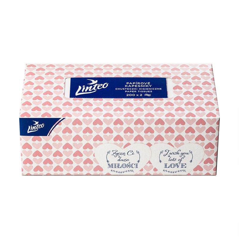 Linteo papīra kabatlakatiņi, 2 slāņi, 200 gab.