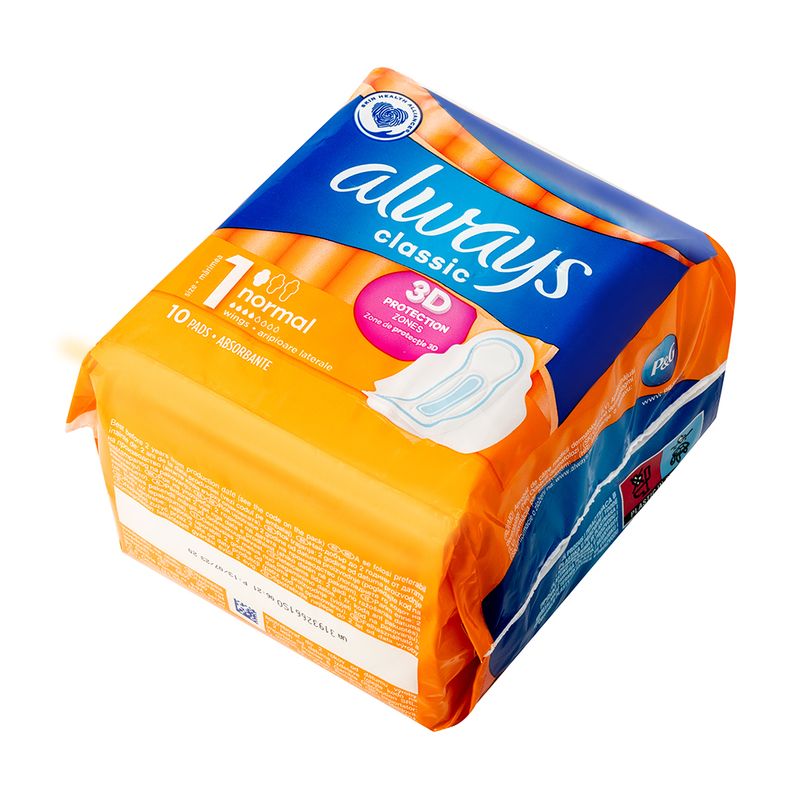 Higiēniskās paketes Always, Classic Normal, 10 gab.