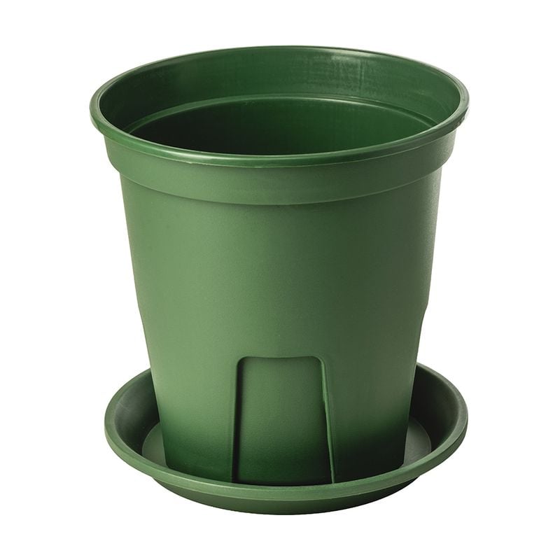 Puķu trauks ar paliktni 21x15 cm