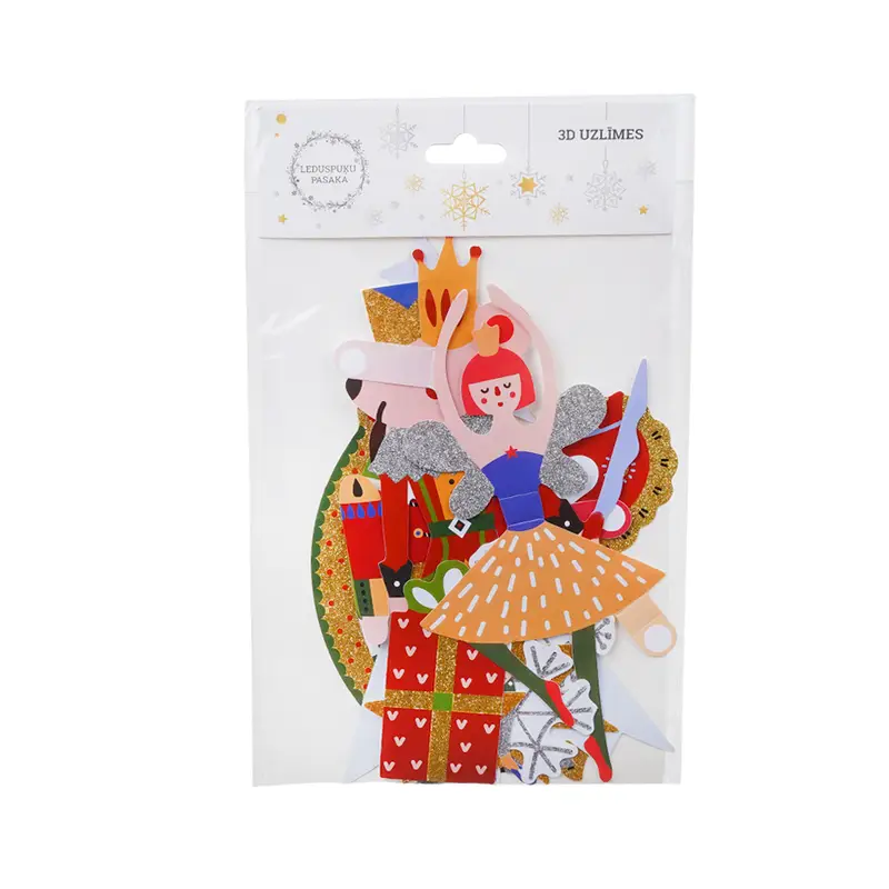 Ziemassvētku interjera uzlīmes, 6 gab.