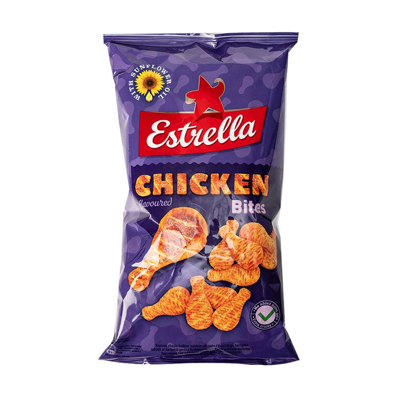 Uzkoda ar barbekjū garšu Estrella Chicken Bites, 110 g
