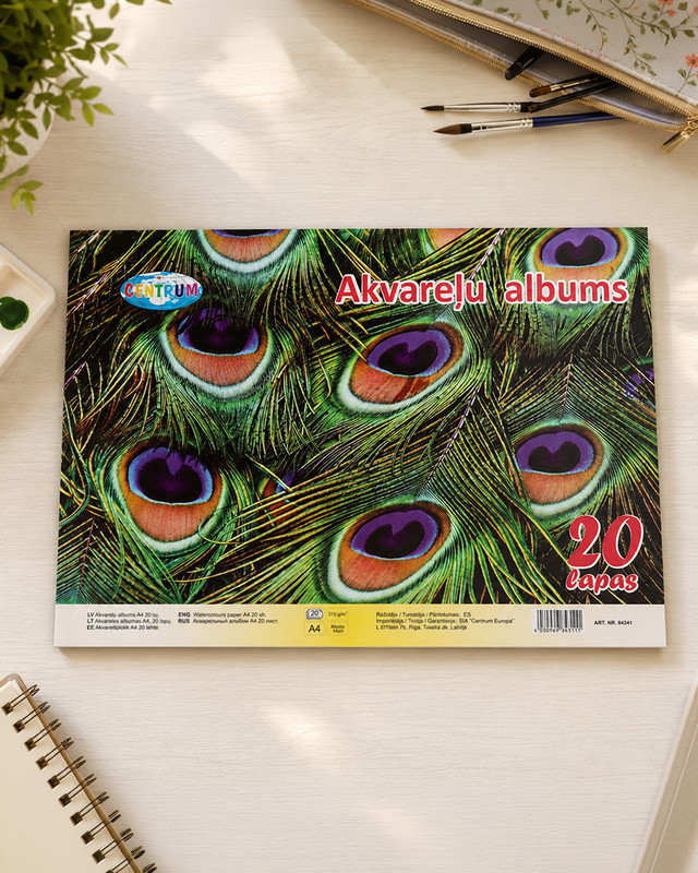 Akvareļu albums, A4, 20 lapas