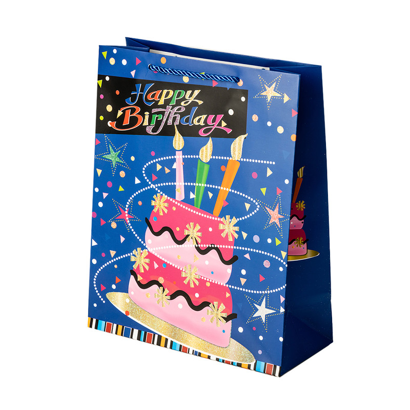 Dāvanu maisiņš Happy Birthday, 25.5x32x11 cm