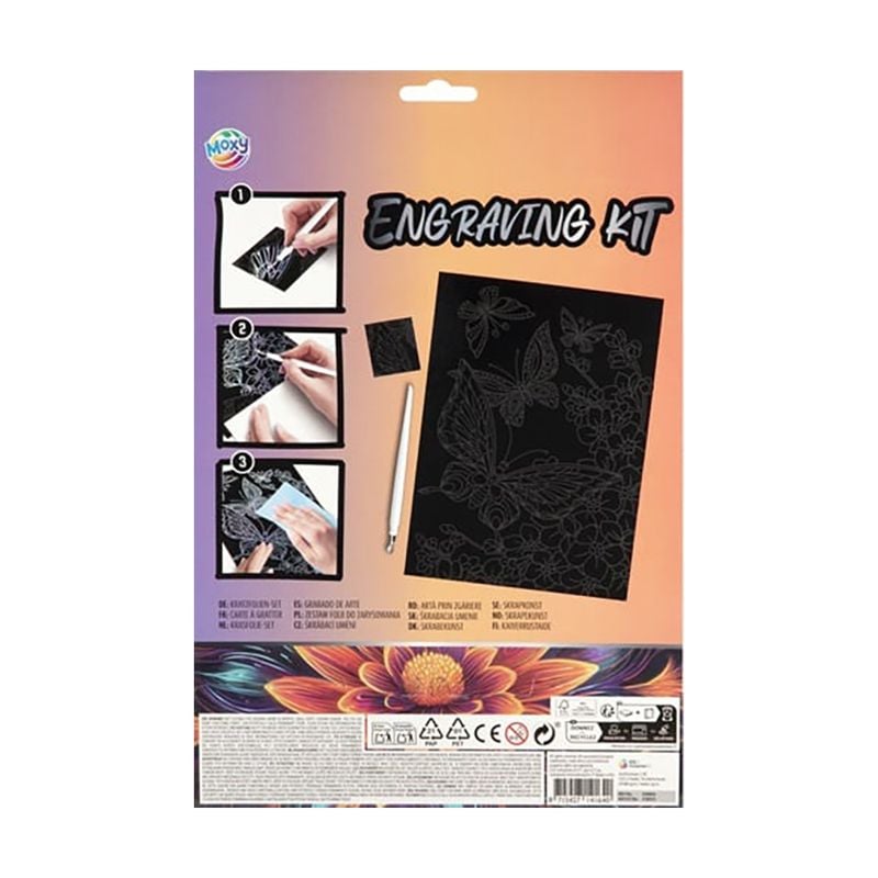 Skrāpējamā papīra mākslas komplekts