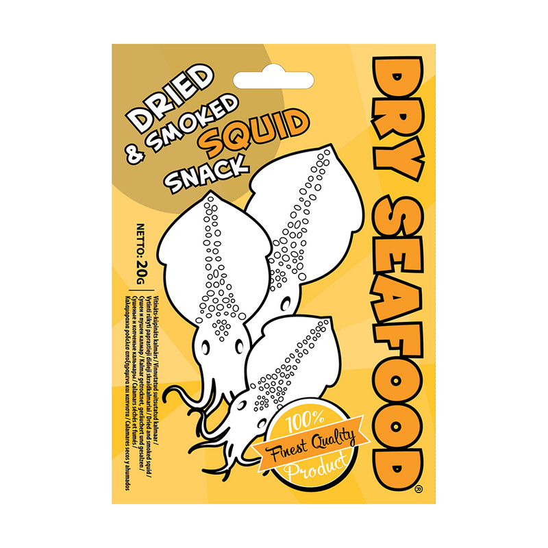 DRY SEAFOOD Vītināts kalmārs, 20 g