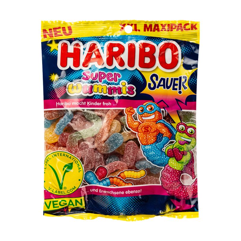 Želejas konfektes ar augļu garšu HARIBO Super Wummis, 340 g