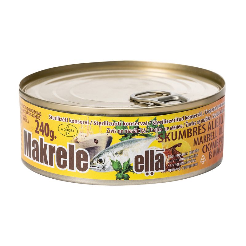 Makrele eļļā, 240 g