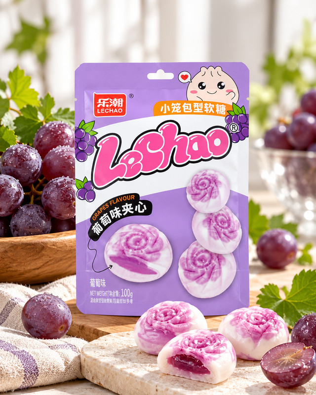 Želejas konfektes LeChao Baozi, dažādas garšas, 100 g