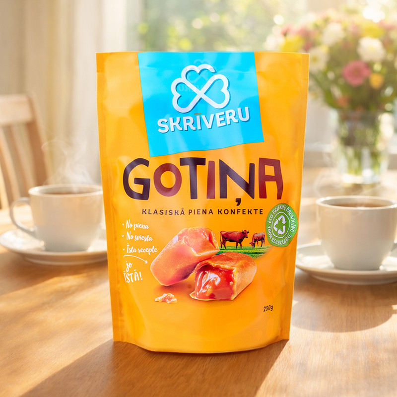 Konfektes Skrīveru Gotiņa, 250 g, dažādi veidi