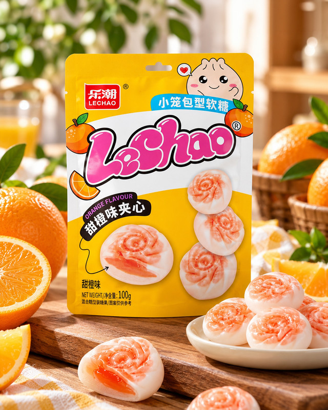 Želejas konfektes LeChao Baozi, dažādas garšas, 100 g