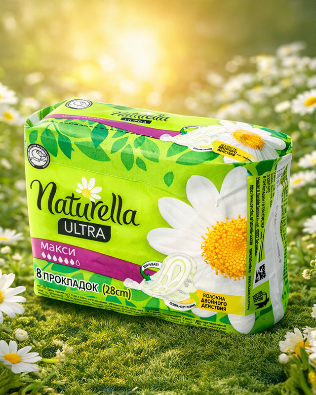Higiēniskās paketes Naturella, Ultra Camomile Maxi, 8 gab.