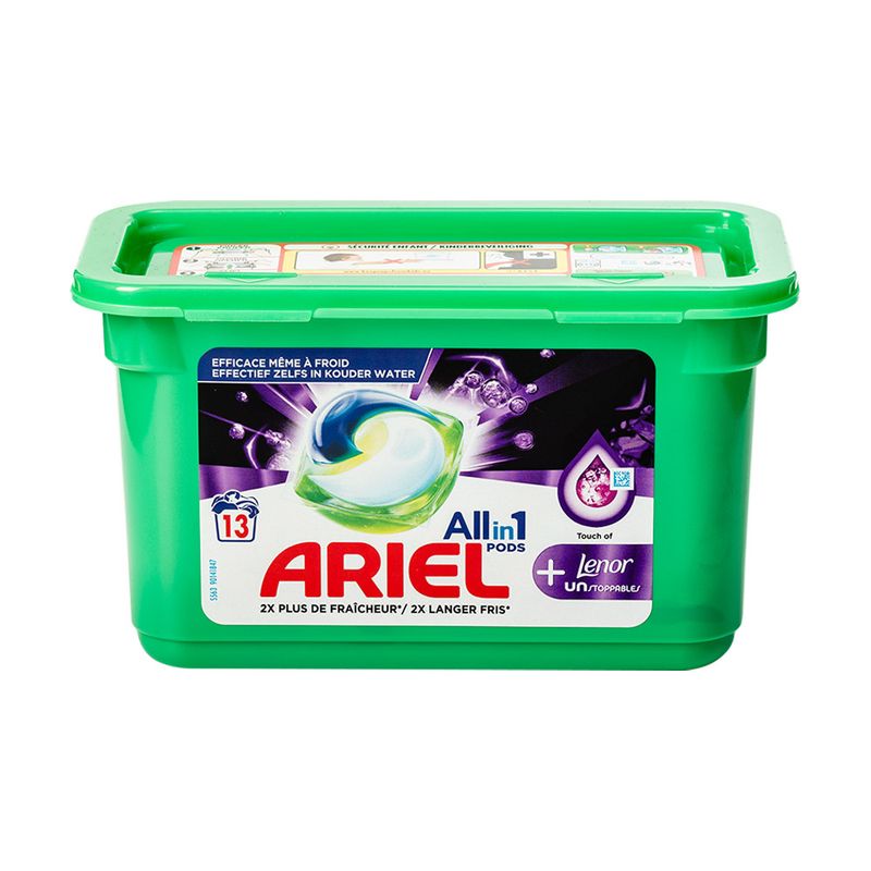 Veļas mazgāšanas kapsulas Ariel All in 1, ar Lenor, 13 gab.