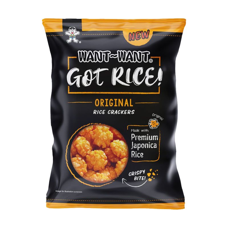 Rīsu krekeri Want want got rice!, dažādas garšas, 85 g