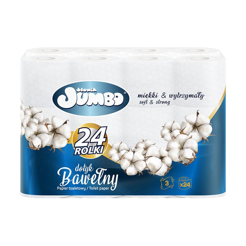 Tualetes papīrs SŁONIK JUMBO, 3 slāņu, 24 ruļļi