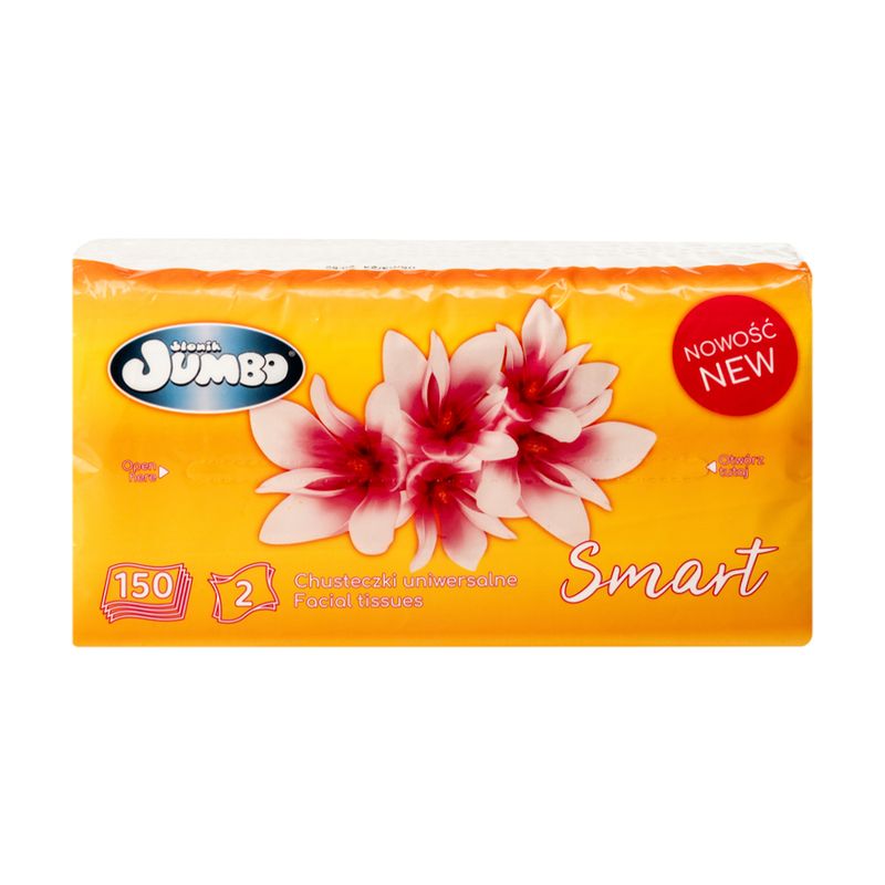 Kosmētiskās salvetes Slonik Jumbo, 2 slāņi, 150 gab.