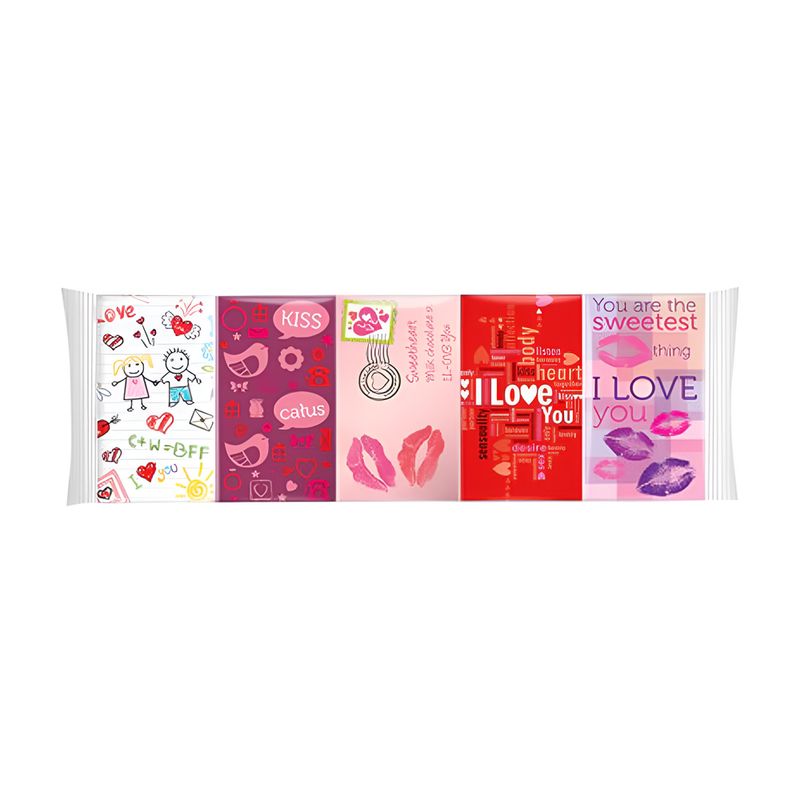 Piena šokolāde I love you 5x15g