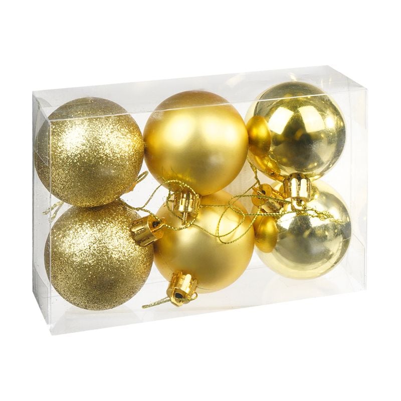 Ziemassvētku bumbas, 6 gab., Ø5cm