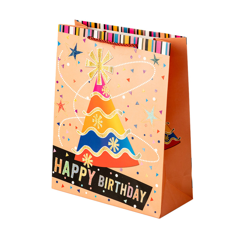 Dāvanu maisiņš Happy Birthday, 25.5x32x11 cm
