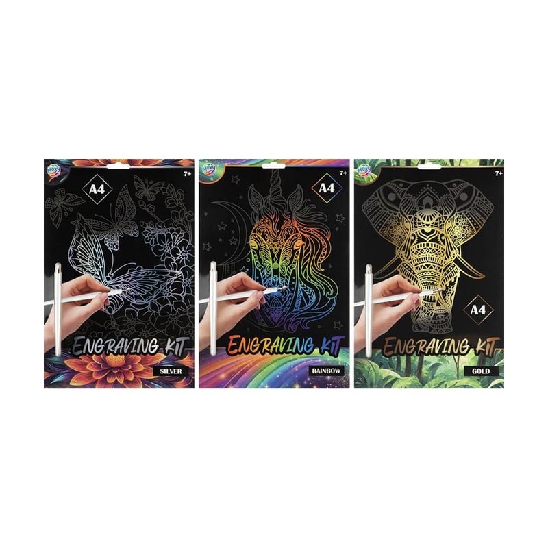 Skrāpējamā papīra mākslas komplekts