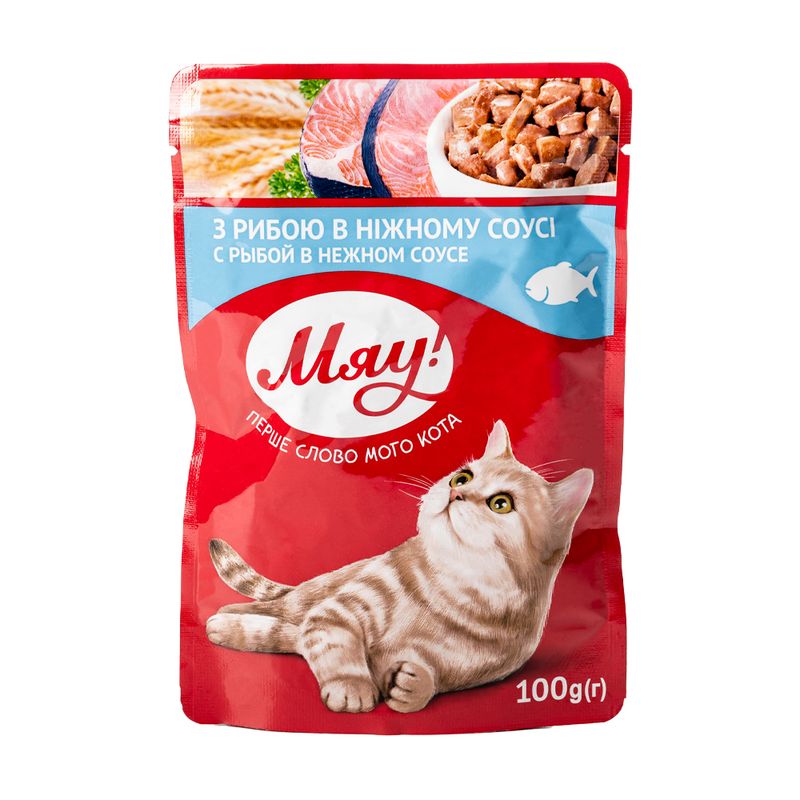 Kaķu barība ar zivi, 100 g