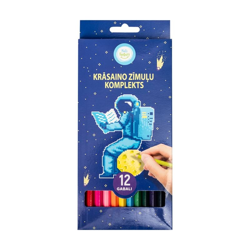 Krāsaino zīmuļu komplekts, 12 gab.