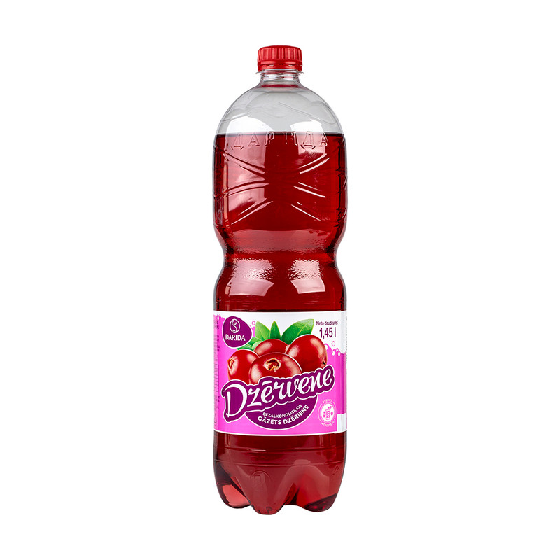 Gāzēts bezalkoholisks dzēriens ar dzērveņu garšu DARIDA, 1.45 l