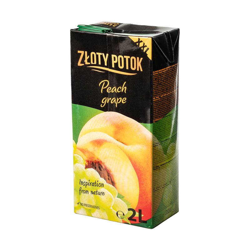 Sulas dzēriens, ZŁOTY POTOK, persiku/vīnogu, 2 l