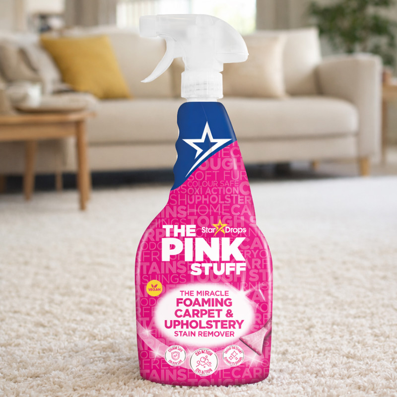 Tīrīšanas līdzeklis paklājiem /mīkstām mēbelēm PINK STUFF, 500 ml