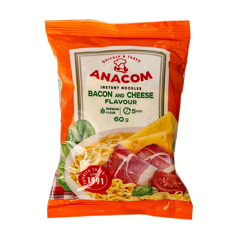 Ā/p nūdeles Anakom ar siera un bekona garšu, 60 g