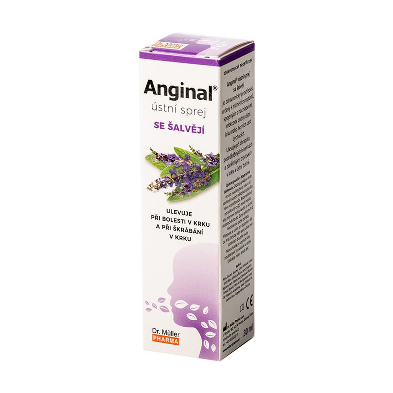 Sprejs kaklam Anginal, 30 ml