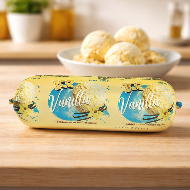 Saldējums ar vaniļas garšu ICE, 1000 ml