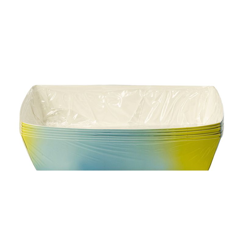 Papīra uzkodu taisnstūra kastes, 6 gab.