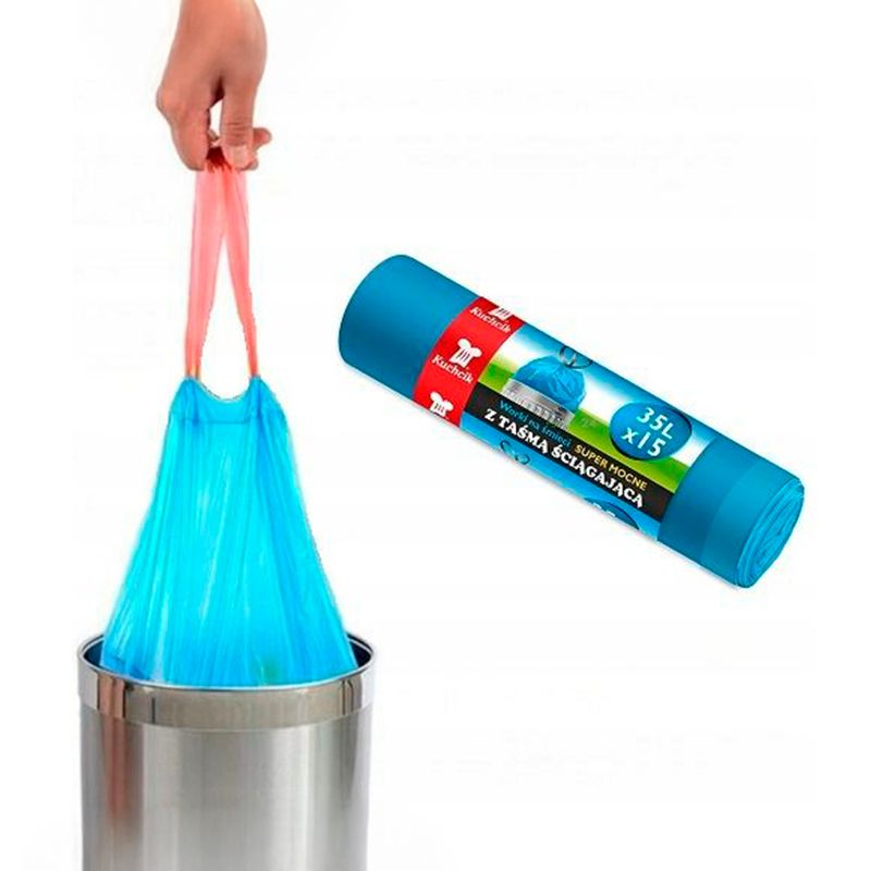 Atkritumu maisi ar savilcēju, 35 l, 15 gab.