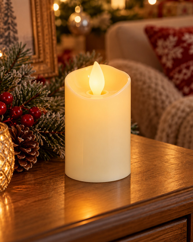Ziemassvētku LED svece 5*7 cm