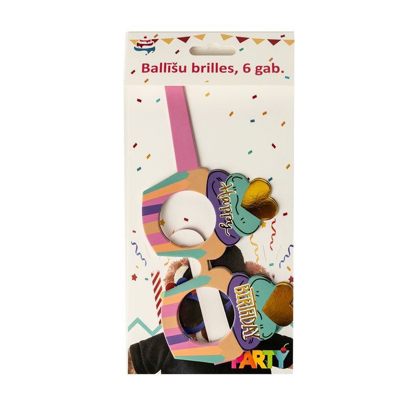 Ballīšu briļļu komplekts, 6 gab.
